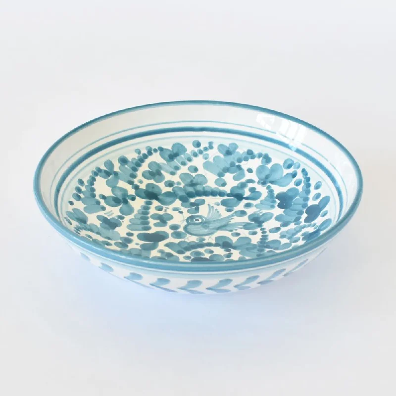 Arabesco Turquoise bowl - 8"