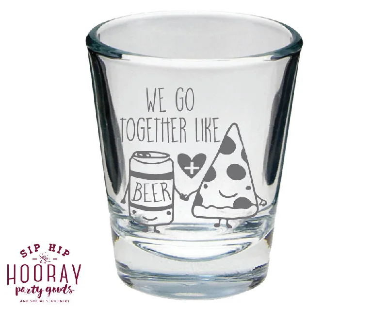 Pizza Engagement Party Shot Glass Design #1844