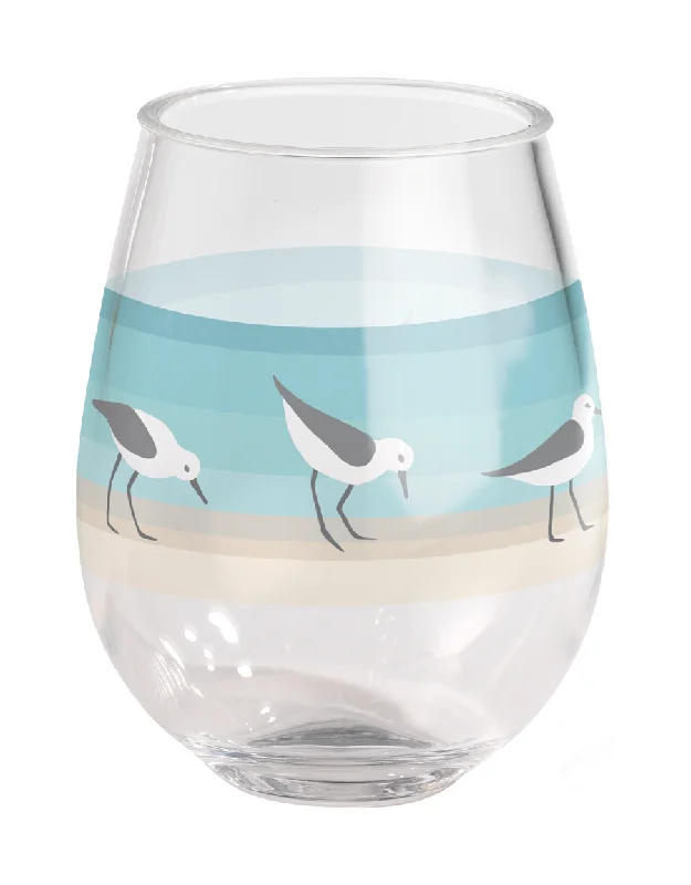 Acrylic Wine Tumbler - Sandpipers