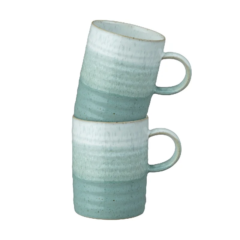 Denby Kiln Mugs Green 410ml (Set of 2)