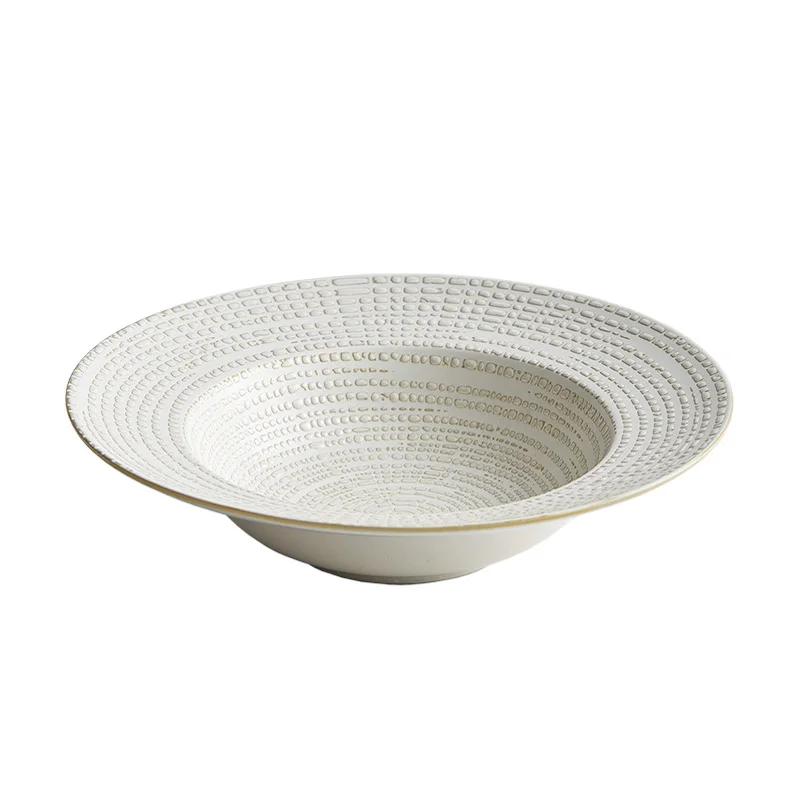 White Ceramic Soup Plate