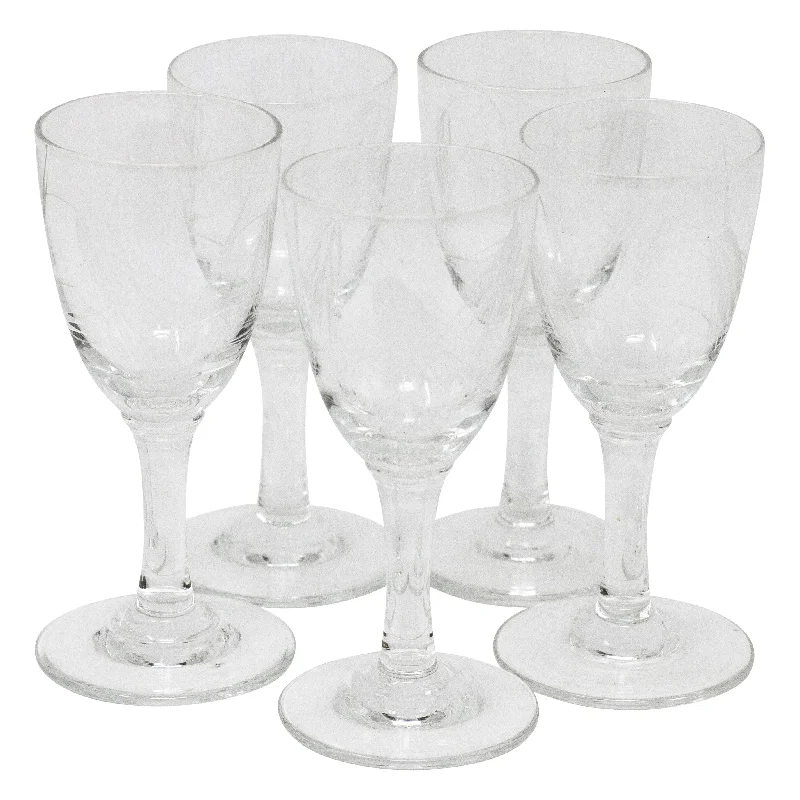 Sasaki Etched Wheat Cordial Glasses