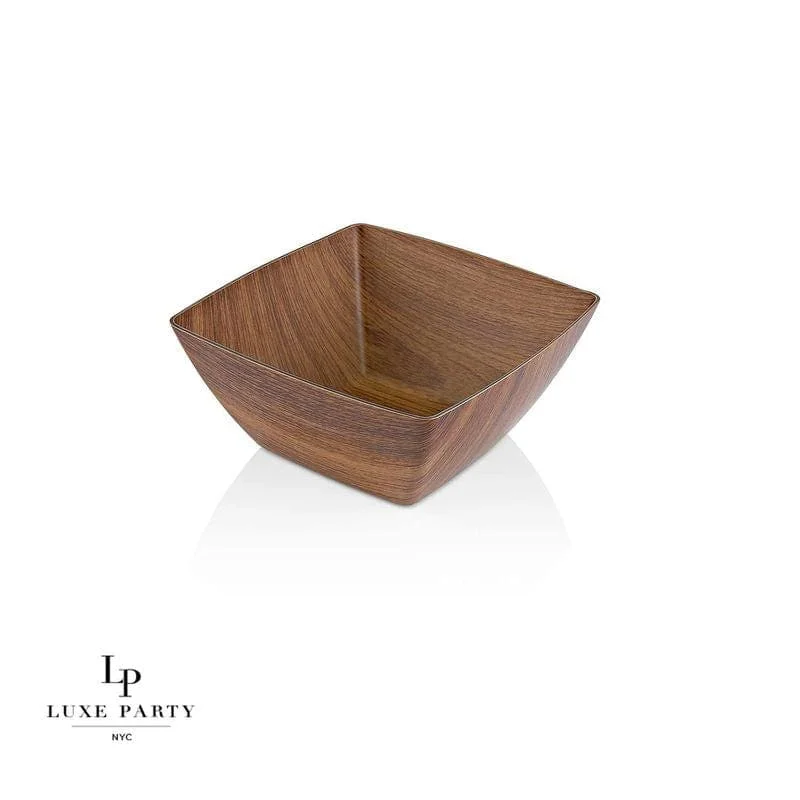 18.5 Oz. Square Mahogany Heavy Plastic Bowl