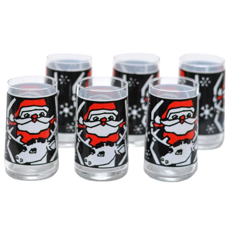 Santa & Reindeer Tumbler Glasses