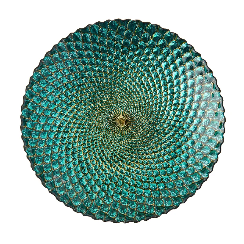 Peacock - Teal Bowl