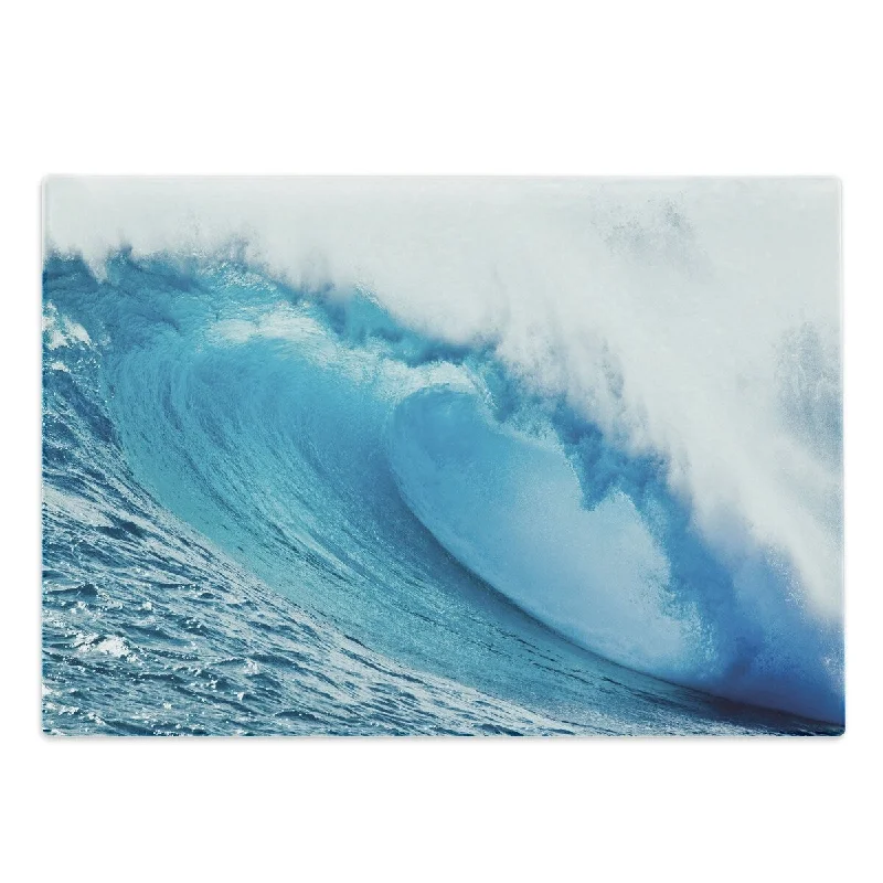 Ambesonne Ocean Cutting Board Decorative Tempered Glass Cutting and Serving Board - Standard