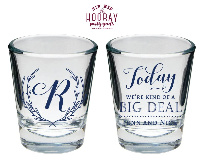 Monogrammed Wedding Shot Glasses #1946