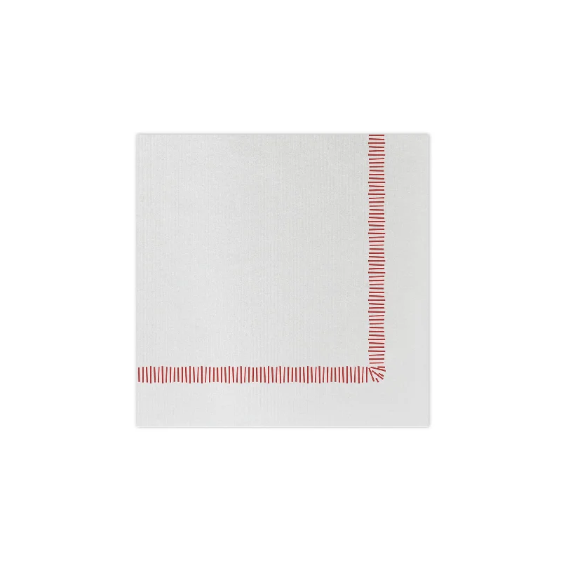 Papersoft Napkins Fringe Red Cocktail Napkins (Pack of 20)