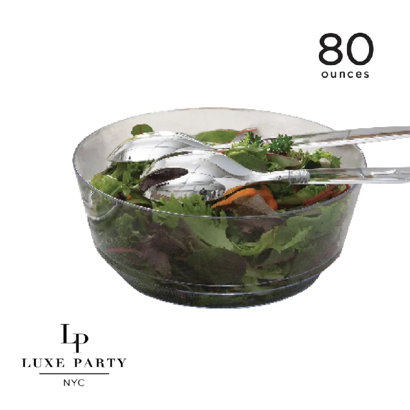 80 Oz. Round Clear Plastic Serving Bowls