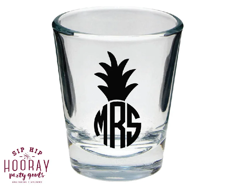 Pineapple Monogrammed Shot Glasses #1443