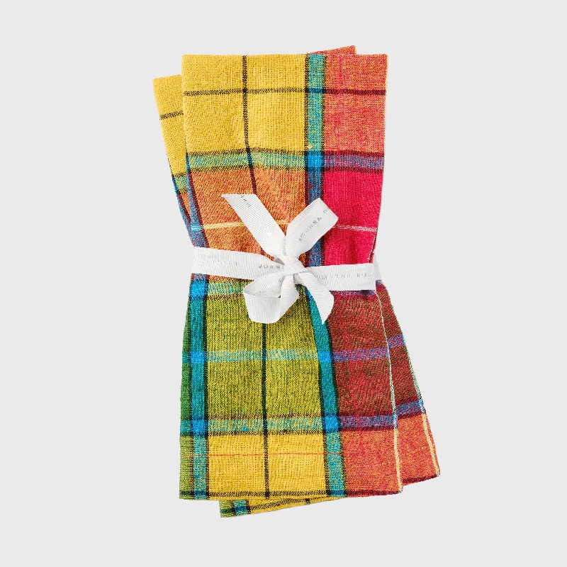 Tartan dinner napkins, set of four