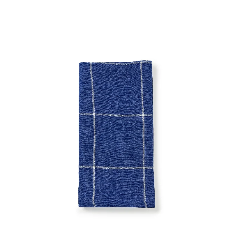 Windowpane Napkin in Cobalt Blue