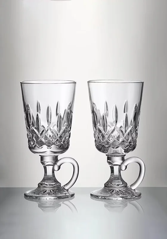 Waterford Crystal Lismore Set/2 Irish Coffee Glasses