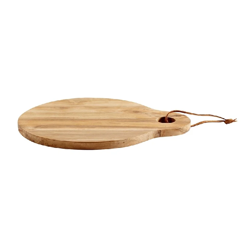 Cutting Board Round Base - Natural- ND - Wooden