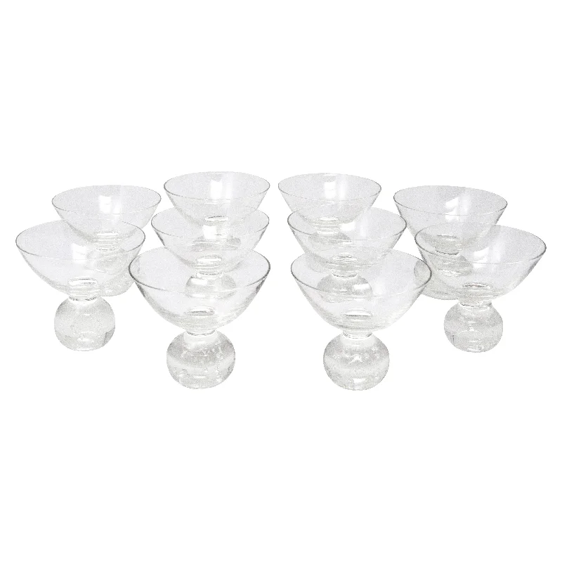 Bubble Ball Base Coupe Glasses