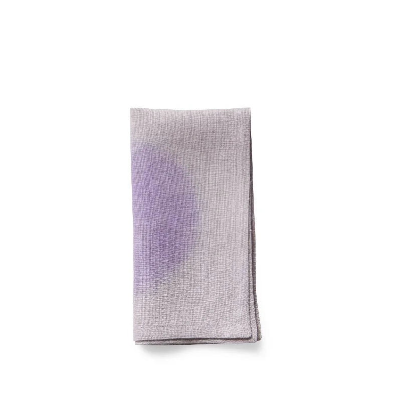 Hand-Painted Linen Napkin in Dusk Circle