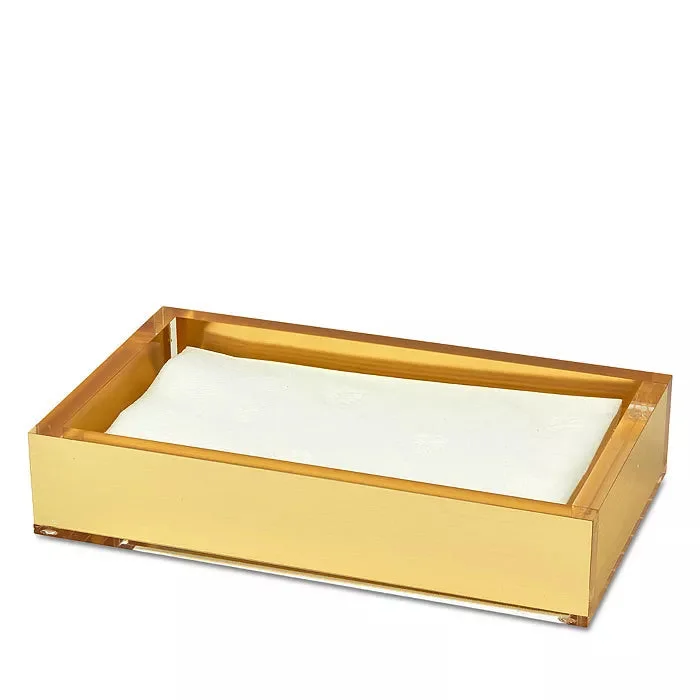 Lucite Gold Napkin Tray