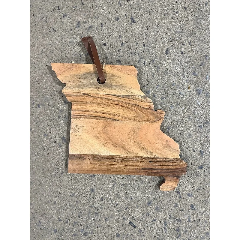 Acacia Wood "Missouri" Cutting Board - A - Natural