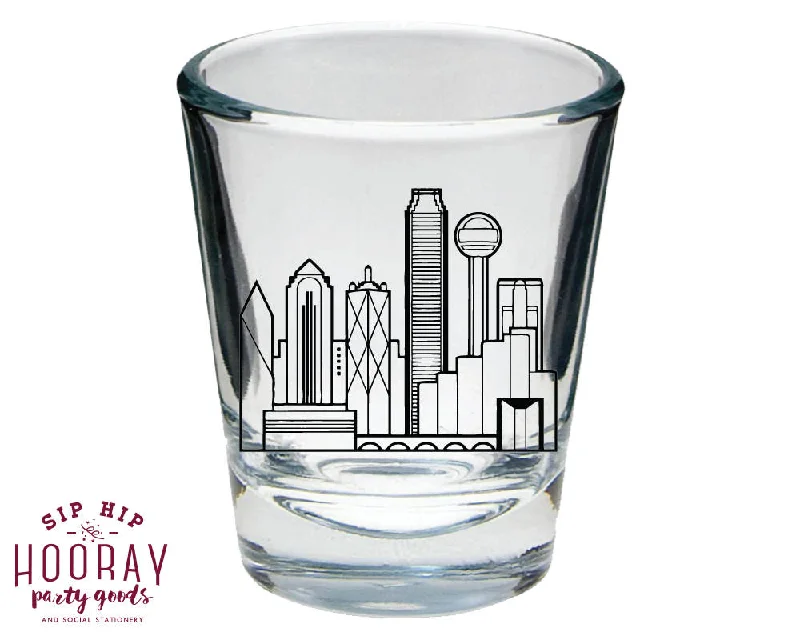 Custom Any Skyline Wedding Favor Shot Glasses #1860