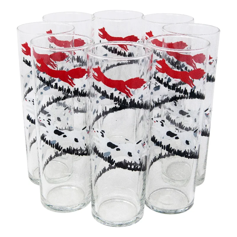 Libbey Fox Hunt Tally Ho Zombie Glasses