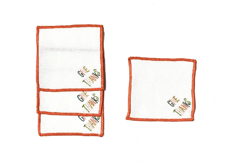 Give Thanks Cocktail Napkins, Set of 4