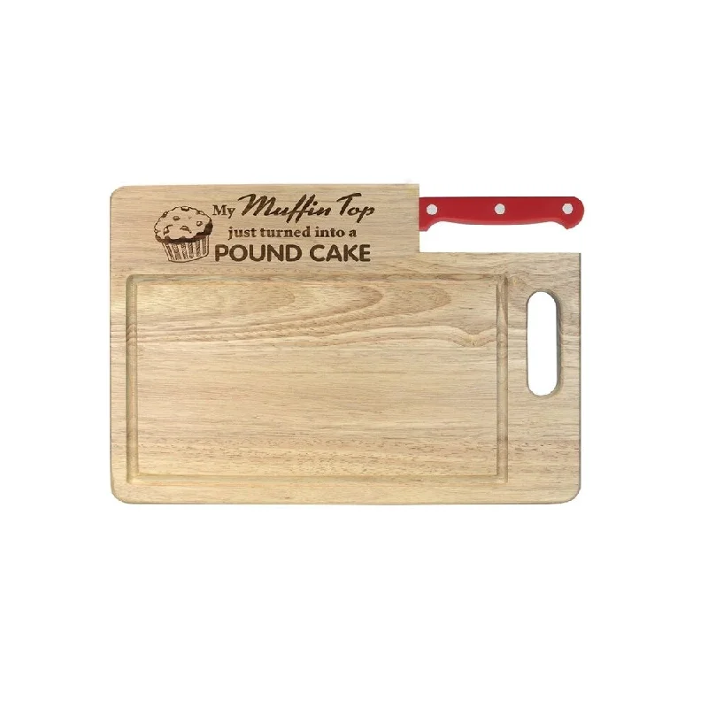 Ginsu Essential Series 'Muffin Top' Cutting Board with Santoku