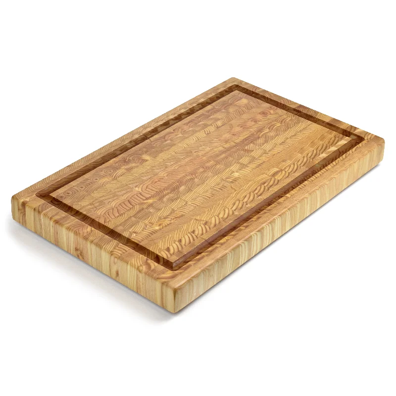 Larch Wood Large Carver's End Grain Cutting Board