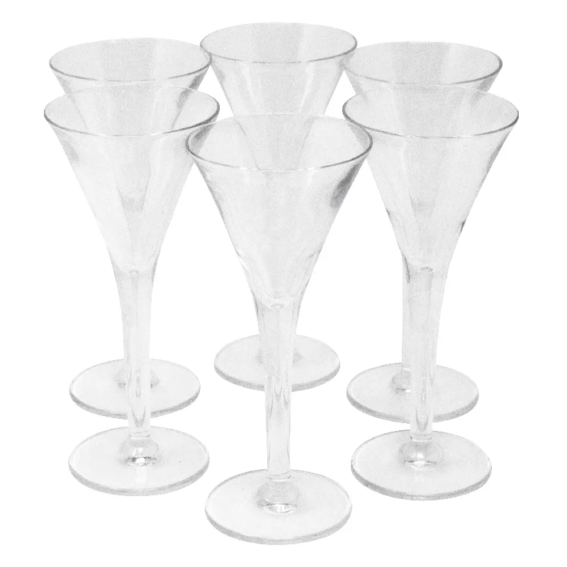 Clear Drop Base Cordial Glasses