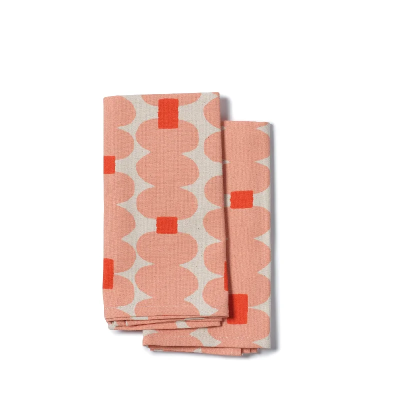 Oddjects Napkin in Shell and Persimmon (Set of 2)