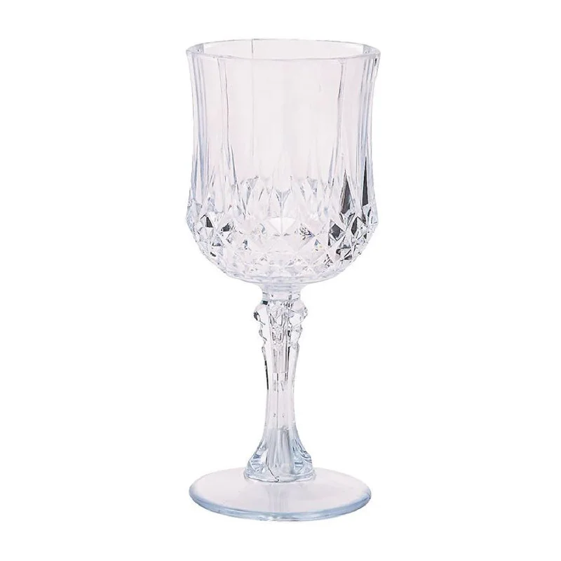 Simcha Collection Crystal Like Elegant Plastic Wine Glasses 8 oz