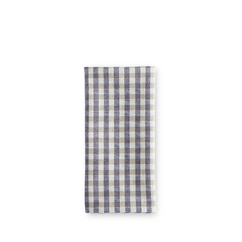 Set of 4 Gingham Napkins in Blue/Sage