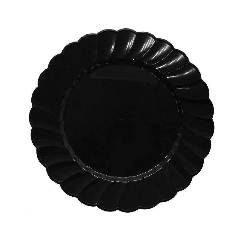 Karat 7" PS Scalloped Plate - Black - 240 ct