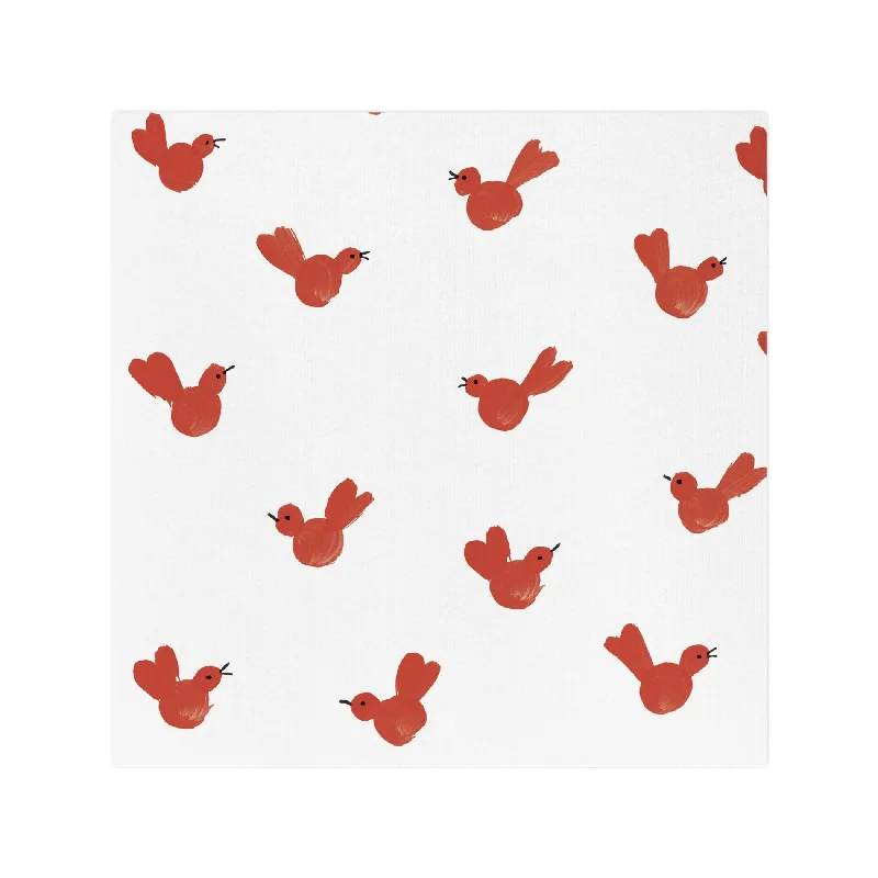 Papersoft Napkins Red Bird Cocktail Napkins (Pack of 20)