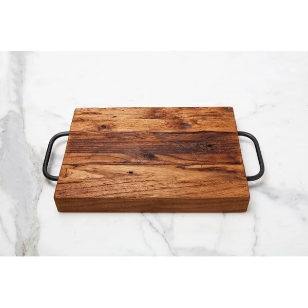 Farmhouse Cutting Board, Metal Handles