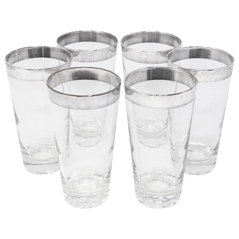 Sterling Band Tapered Collins Glasses