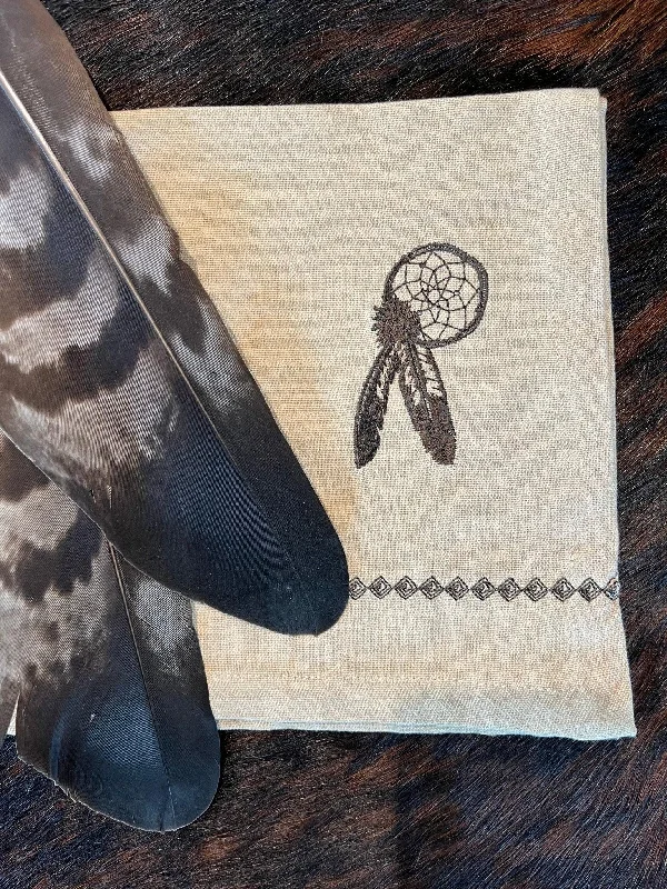 Eagle Feather Embroidered Cloth Napkins