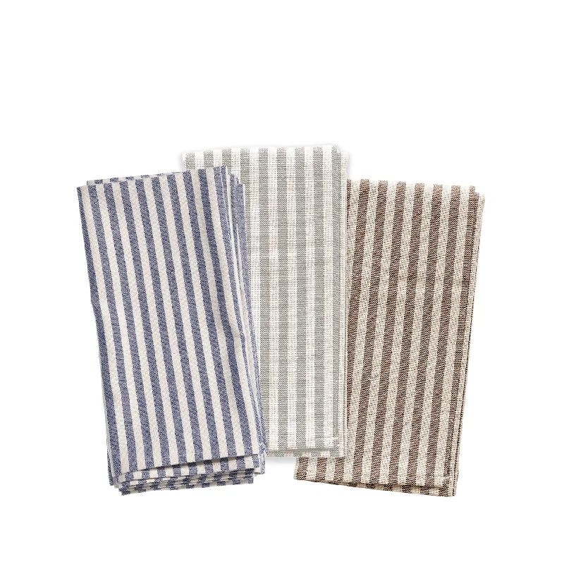 Organic Cotton Ticking Stripe Napkins (Set of 4)