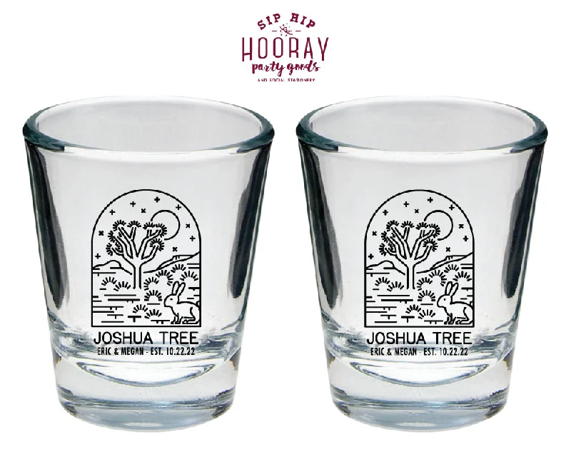 Joshua Tree Wedding Shot Glasses, #3002