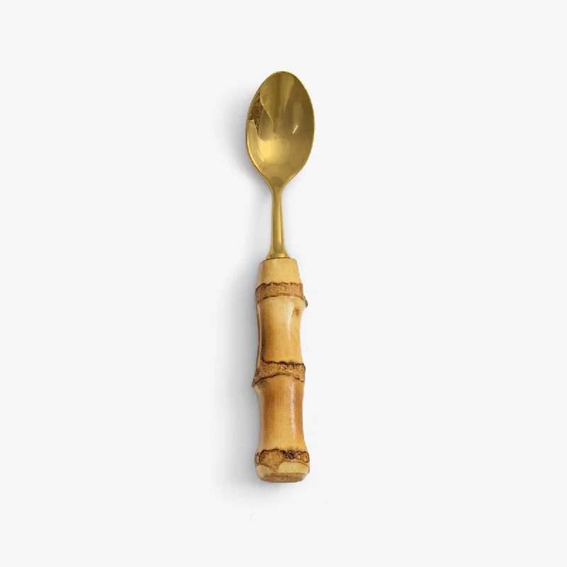 Natural Bamboo Cutlery Coffee Spoon (Gold)