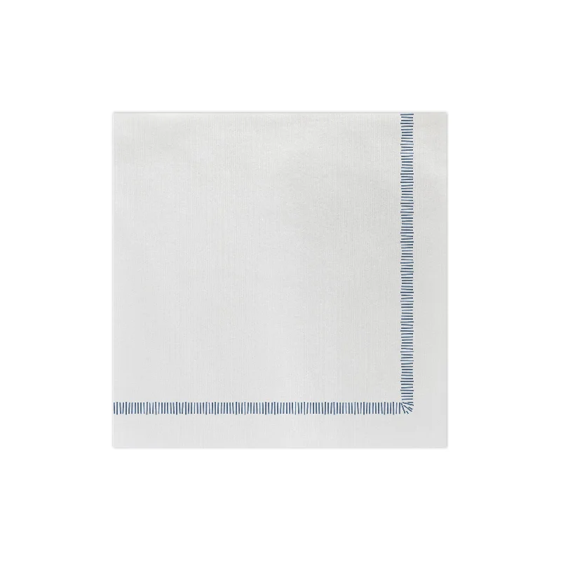 Papersoft Napkins Fringe Blue Dinner Napkins (Pack of 20)