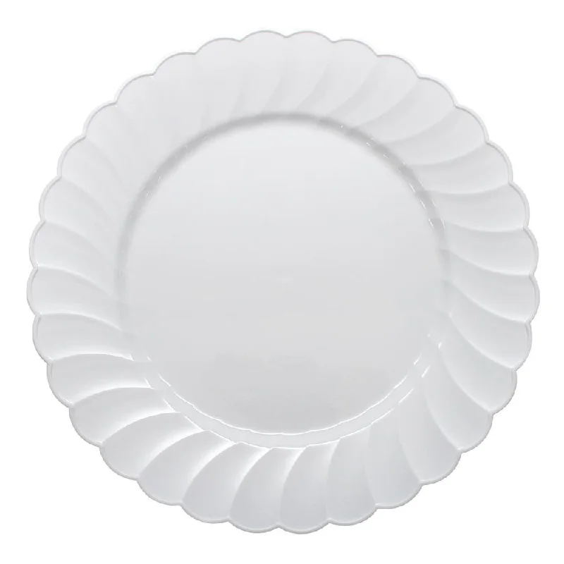 Karat 9" PS Scalloped Plate - White - 120 ct