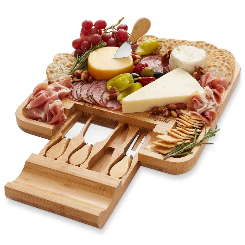 Bamboo Cheese Cutting Board and Knife Set