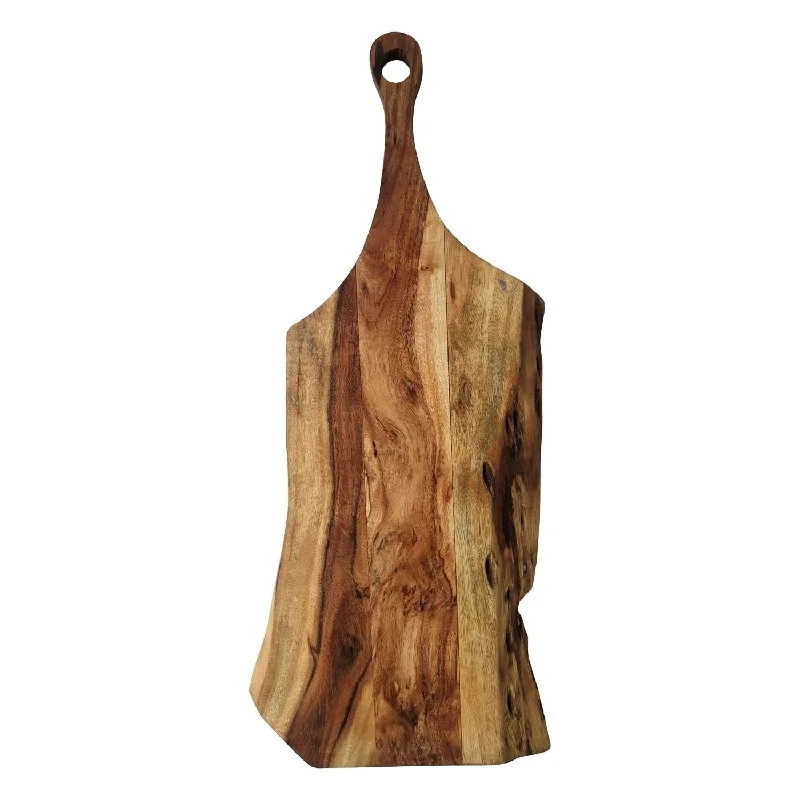 Acacia Wood Live Edge Cutting Board 27"x11"- A - Natural