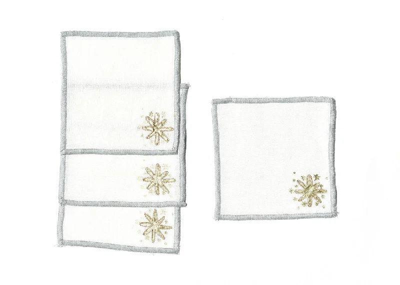 Gold Stars Cocktail Napkins, Set of 4