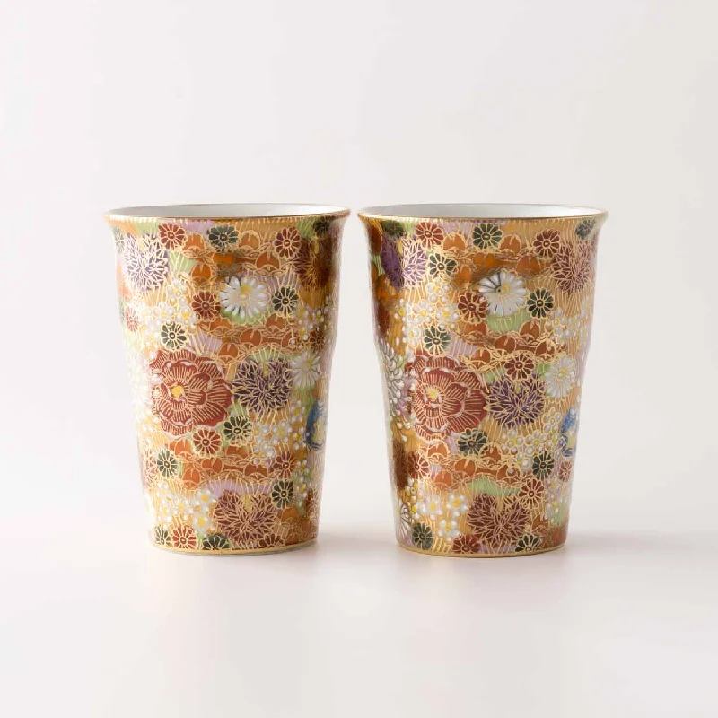 Hanazume Kutani Tumbler Pair