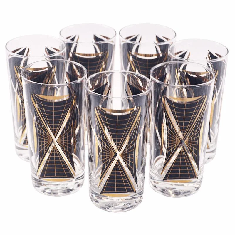 Black & Gold Graphic Collins Glasses