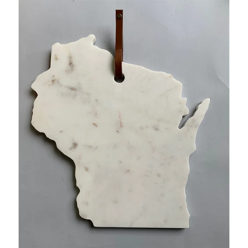 Lg Polished Marble "Wisconsin" Cutting Board - A