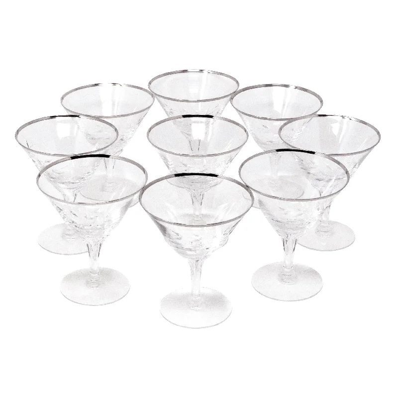 Fostoria Platinum Rim Cocktail Glasses