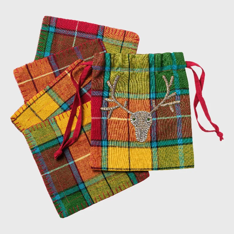 Tartan cocktail napkins