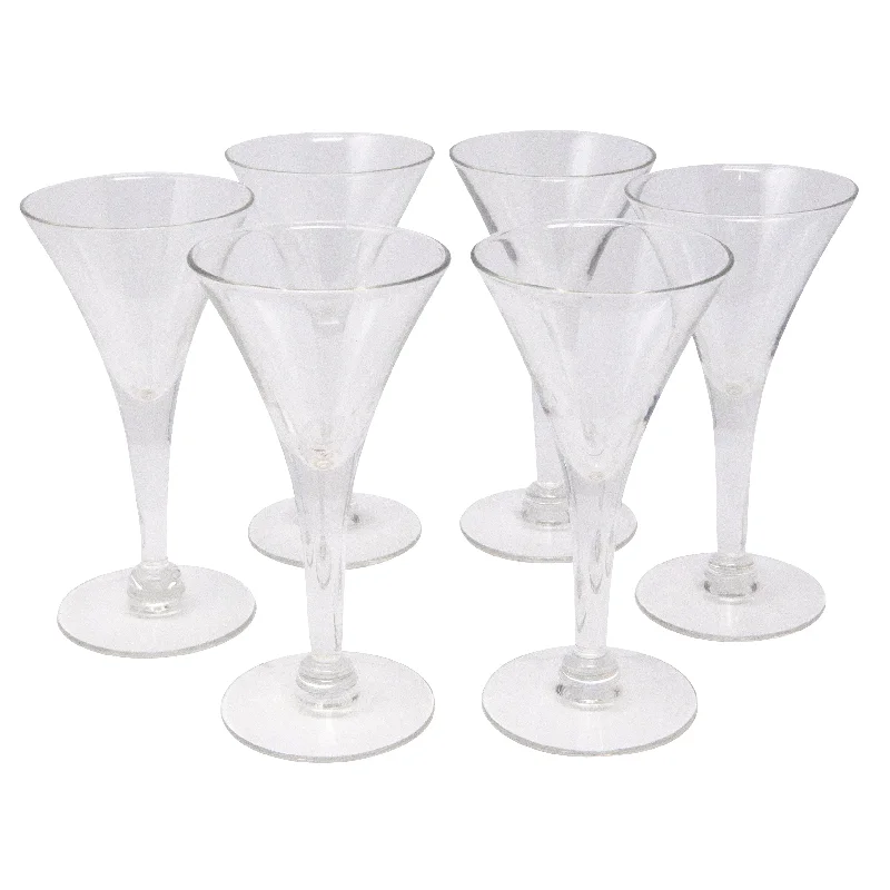 Clear Trumpet Cordial Glasses